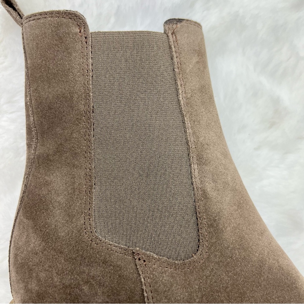NEW LA CANADIENNE Zaine Waterproof Chelsea Boot Stone Oiled Suede Chunky Sz 5.5 - Picture 11 of 15